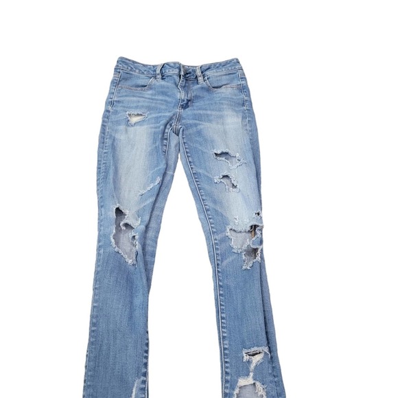 American Eagle Outfitters Denim - American eagle distressed super stretch Womens size 4 hi rise jeggings